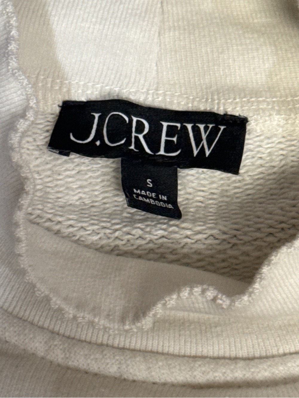 J.Crew Ivory Navy Striped Mock Neck Sweater Women’s Small Coastal Chic - Picture 5 of 6
